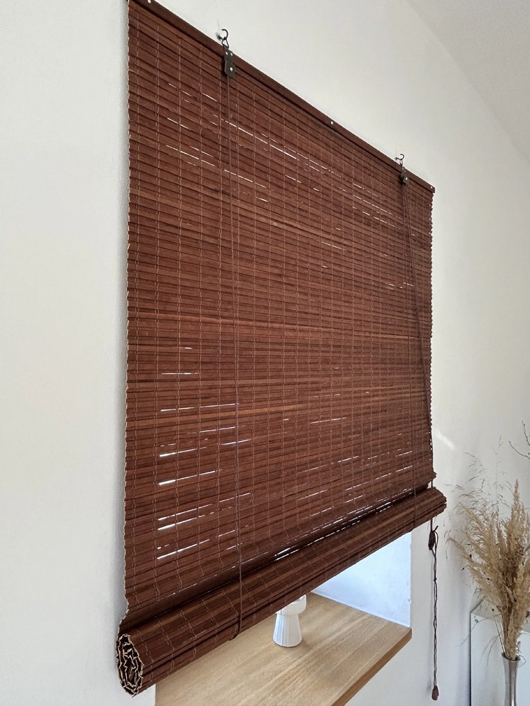Bambusová zatemňovacia roleta - hnedá Šírka rolety: 60 cm, Rozvin rolety: 100 cm