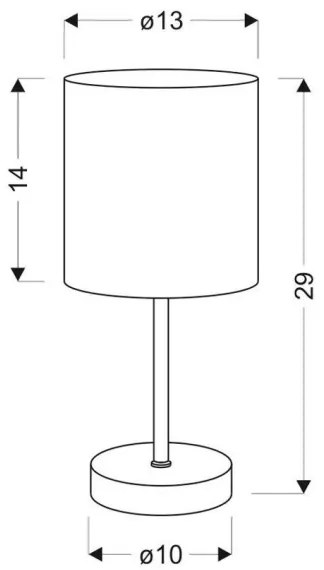Stolná lampa EMILY 1xE14/40W/230V biela/lesklý chróm