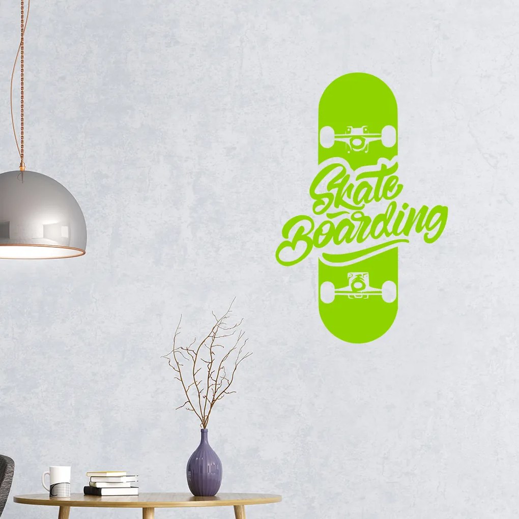 Veselá Stena Samolepka Skate Farba: žlutá, Veľkosť: 100 x 62 cm