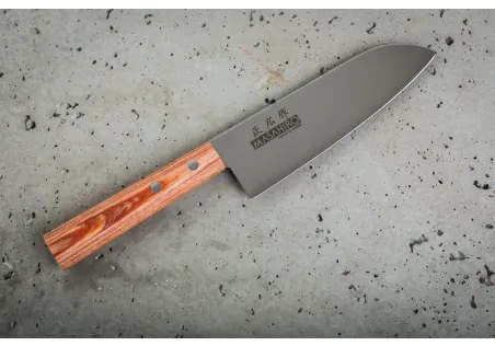 Masahiro Sankei Santoku nůž 165 mm hnědý [35921]