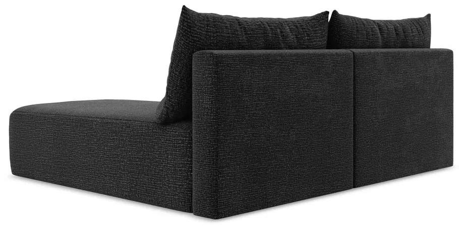 Čierna rozkladacia/s úložným priestorom rohová pohovka (pravý roh) Kalena – Makamii