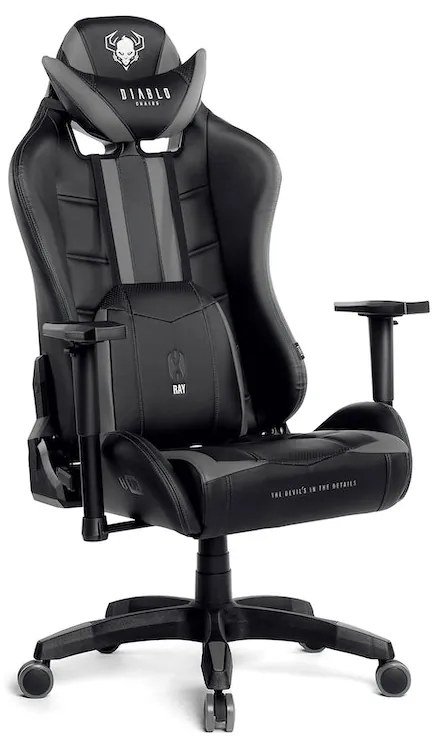 Herné kreslo Diablo X-Ray King Size: čierno-šedé Diablochairs