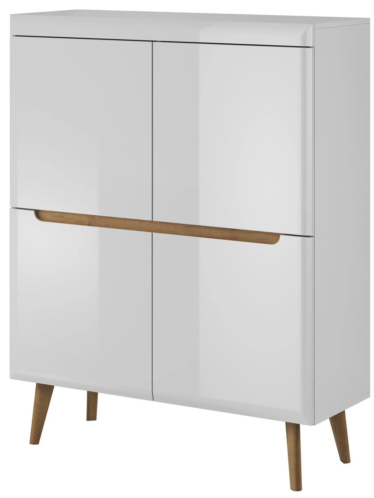 Komoda Nordi 107 cm biela/dub Riviéra