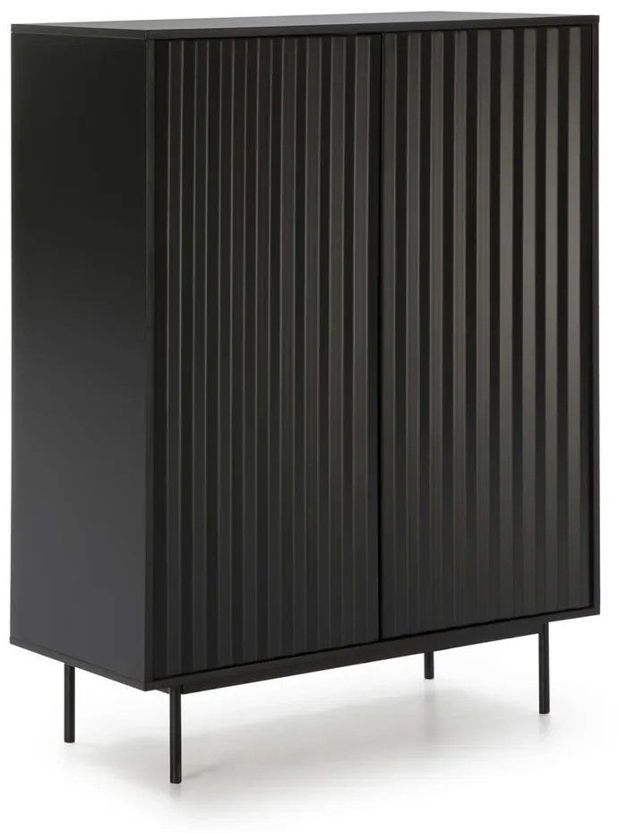 Čierna vysoká komoda 97x130 cm Sierra - Teulat