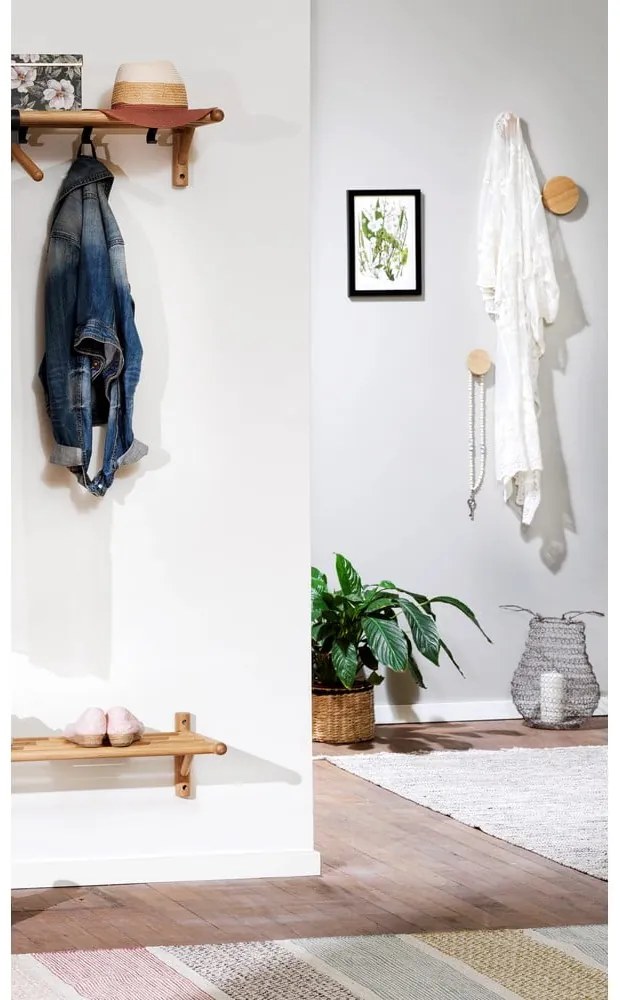 Nástenný háčik z dubového dreva v prírodnej farbe Milford – Rowico