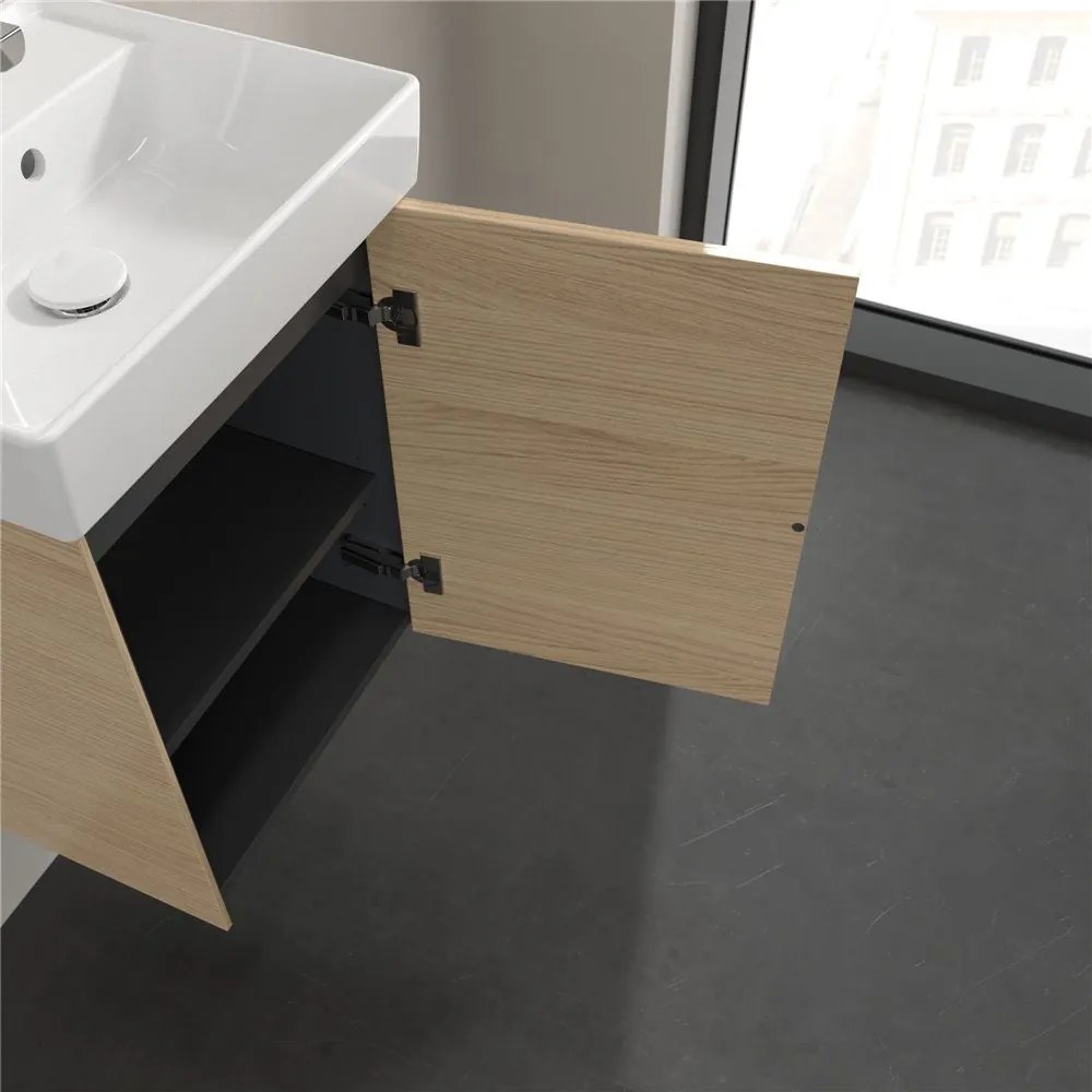 VILLEROY &amp; BOCH Collaro závesná skrinka pod umývadielko, 1 dvierka, pánty vpravo, 410 x 344 x 546 mm, Nordic Oak, C00501VJ