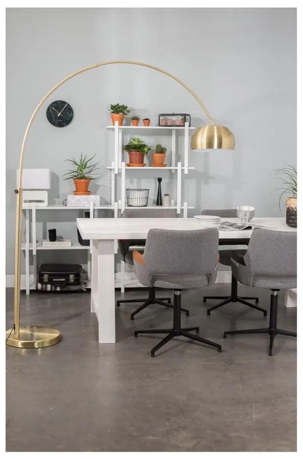 Stojacia lampa v mosadznej farbe Zuiver Bow