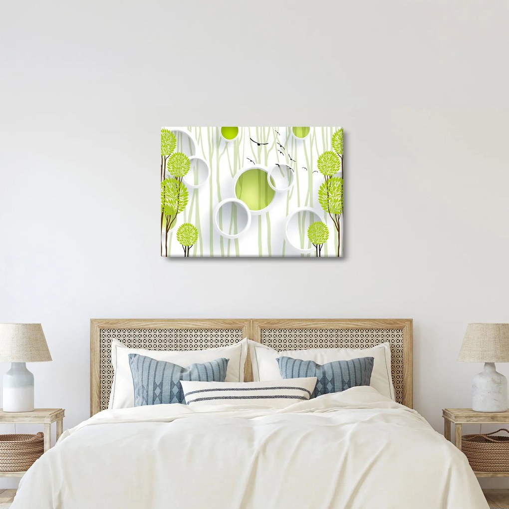 Obraz abstrakcie so stromami (70x50 cm)