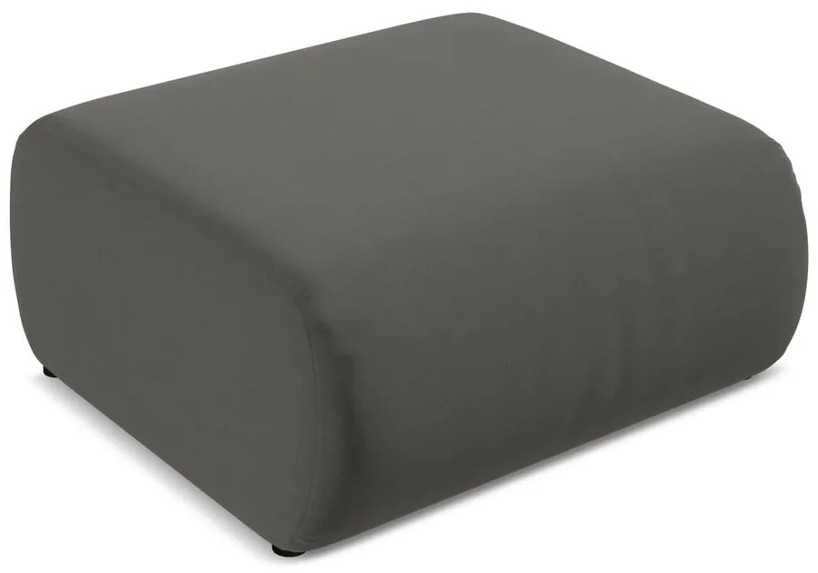 Sivá zamatová podnožka Ekahi – Makamii