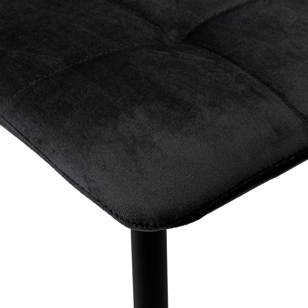 Čierna čalúnená stolička DENVER