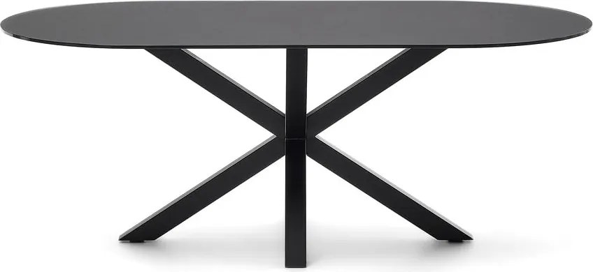 Jedálenský stôl so sklenenou doskou 100x200 cm Argo – Kave Home