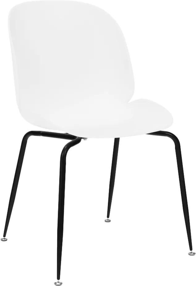 Jedálenská stolička, biela/čierna, MENTA