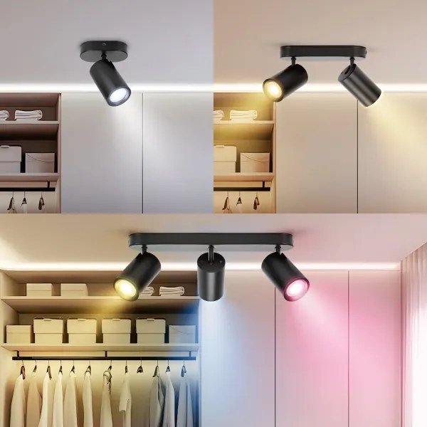 Aigostar - LED RGBW stmievateľné bodové svietidlo MESH 3xLED/4,9W/230V 2700-6500K biela+DO