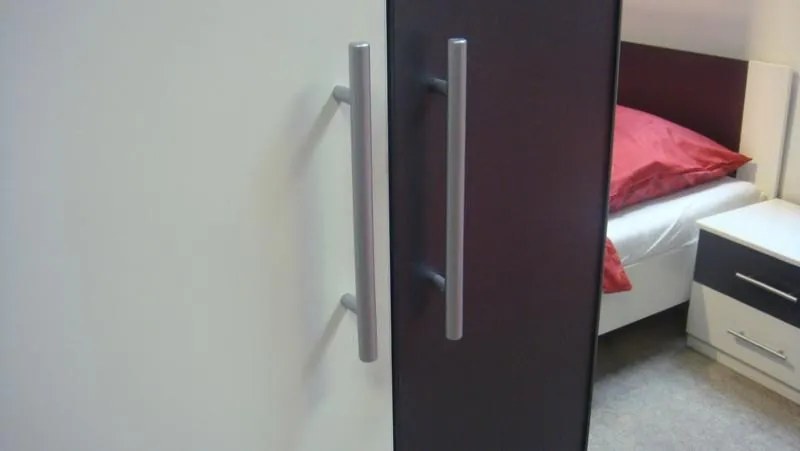 Zostava spálne Nora 160x200 cm, biela/grafitová