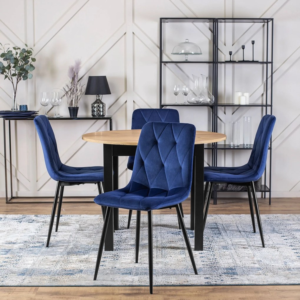 PROXIMA.store - Čalúnená jedálenská stolička ROBIN FARBA: čierna