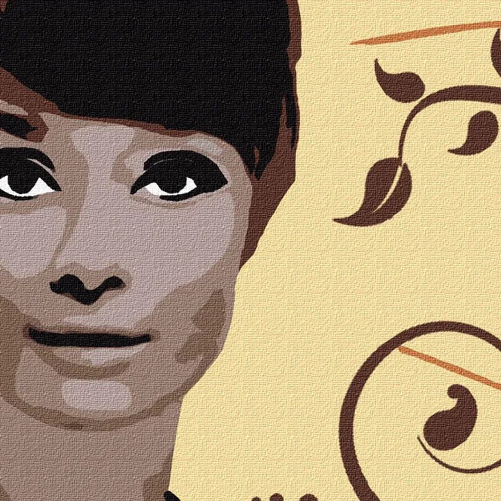 Ručne maľovaný POP Art obraz Audrey Hepburn | rôzne rozmery