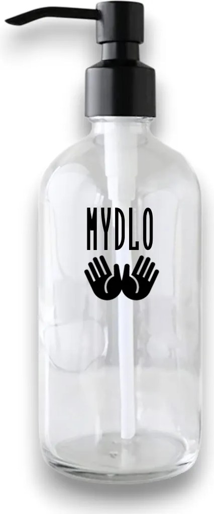 Označto Štítok/nálepka do kúpeľne Mydlo - SLIM, ruky Farba písma: Biela