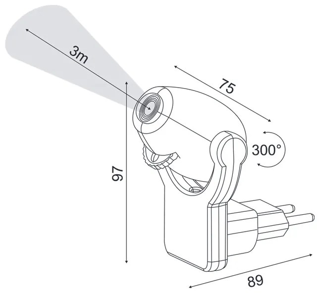 ACA Lighting Detské LED svietidlo do zásuvky Magický obraz, ružová farba