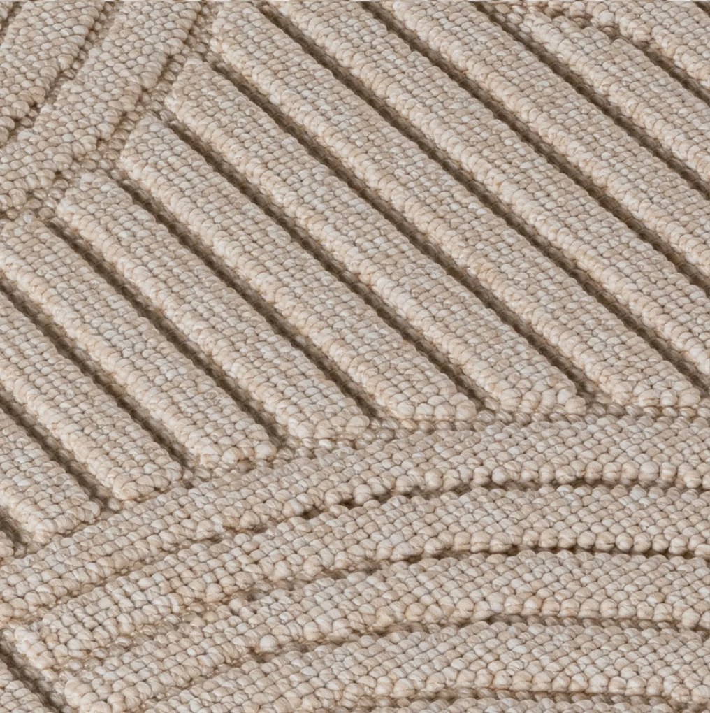 Ayyildiz, Kusový koberec Helix 2201 beige kruh, 80x80, béžová, chodba / predsieň