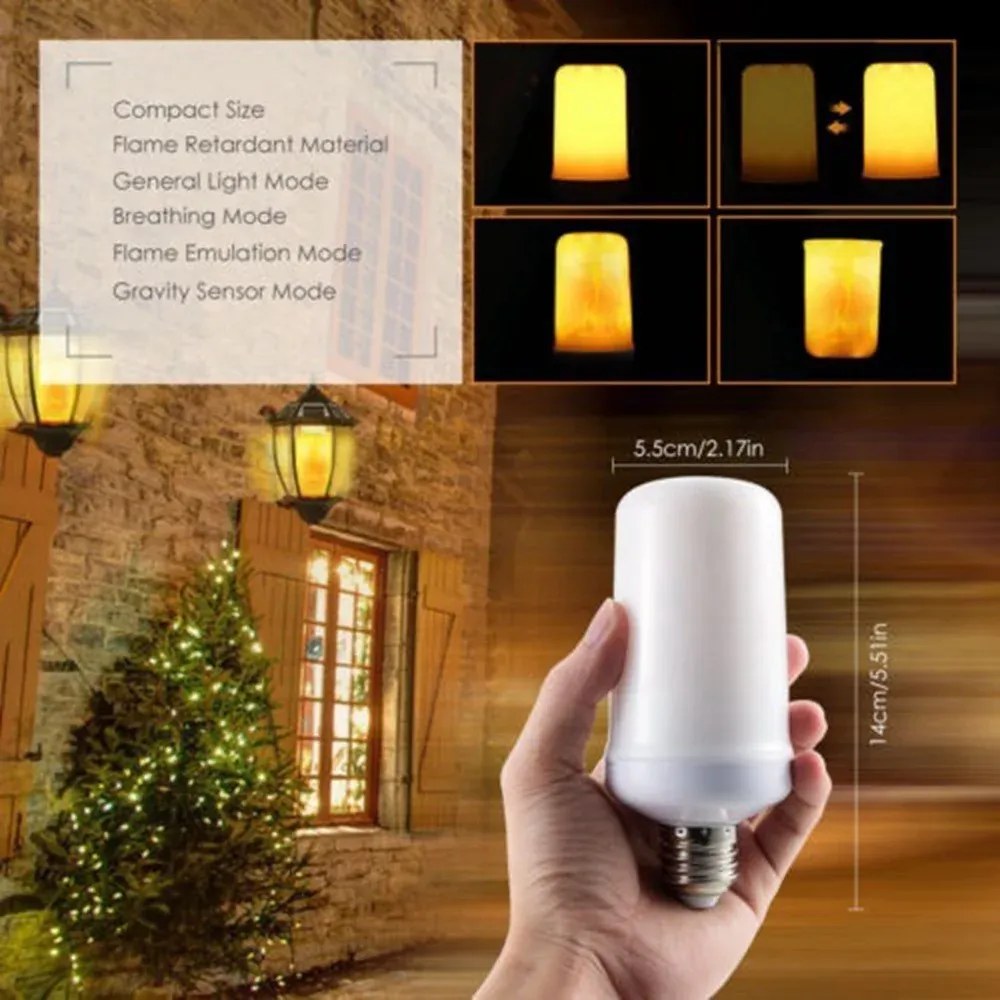 Zaparkorun LED žiarovka HYO-2, 5W - imitácia plameňa - orange