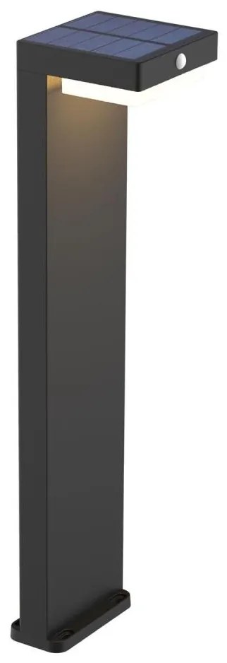 Polux LED Solárna lampa so senzorom MALI LED/4,5W/3,7V 2000 mAh IP44 čierna SA2197
