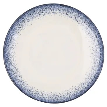 24-dielna jedálenská súprava, biela/modrá, porcelán