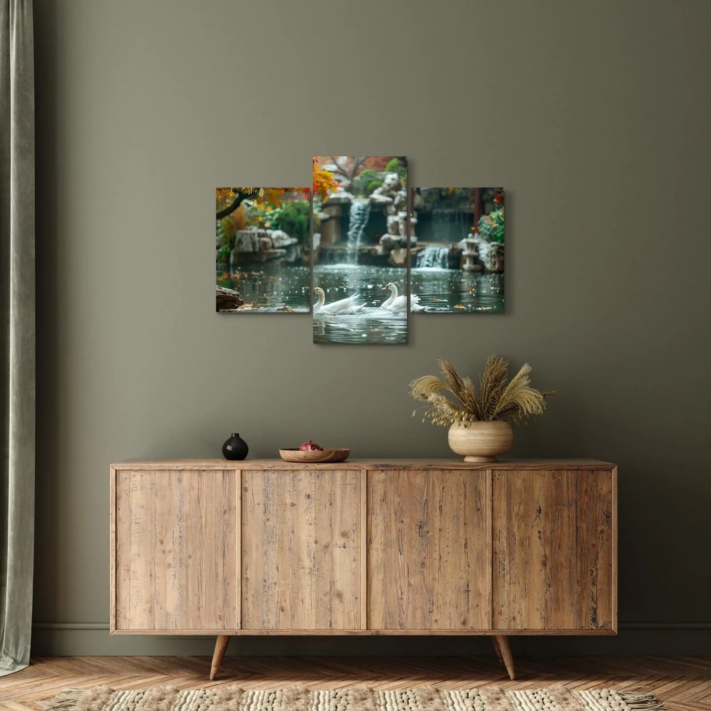 Obraz - Ázijské jazierko (90x60 cm)