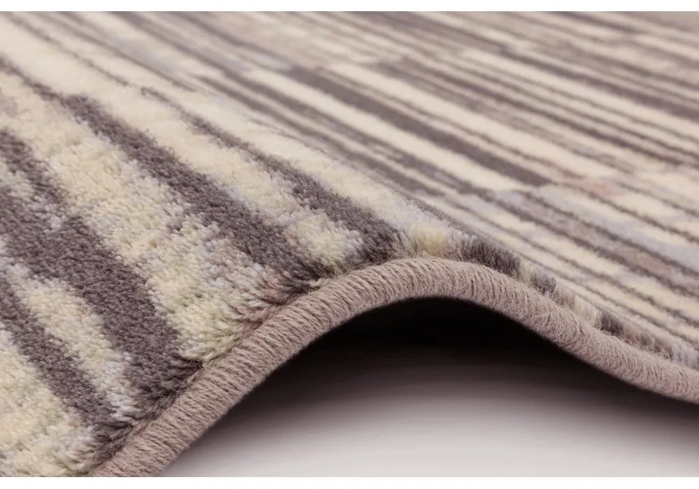 Sivý vlnený koberec 200x300 cm Grids – Agnella