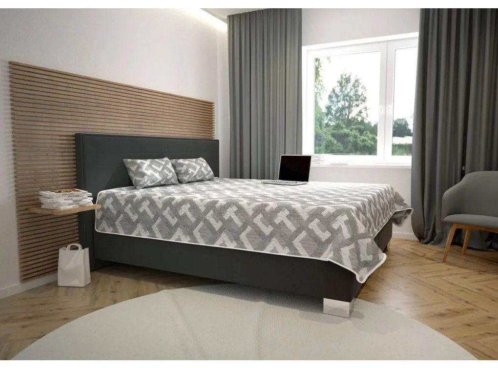 Blanar Manželská posteľ 160x200 Blanar GRAND, Matrix 19/Duvet duo 2A