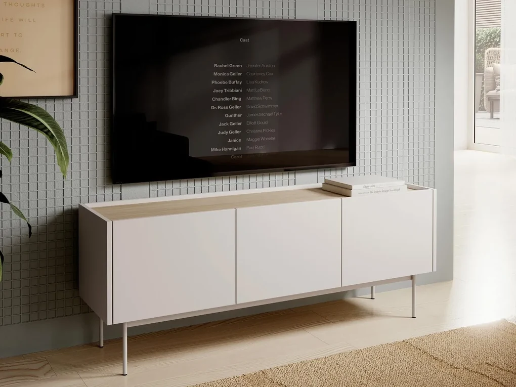 TV skrinka Corado CRTV144 (kašmír + dub linea) . Vlastná spoľahlivá doprava až k Vám domov. 1106202
