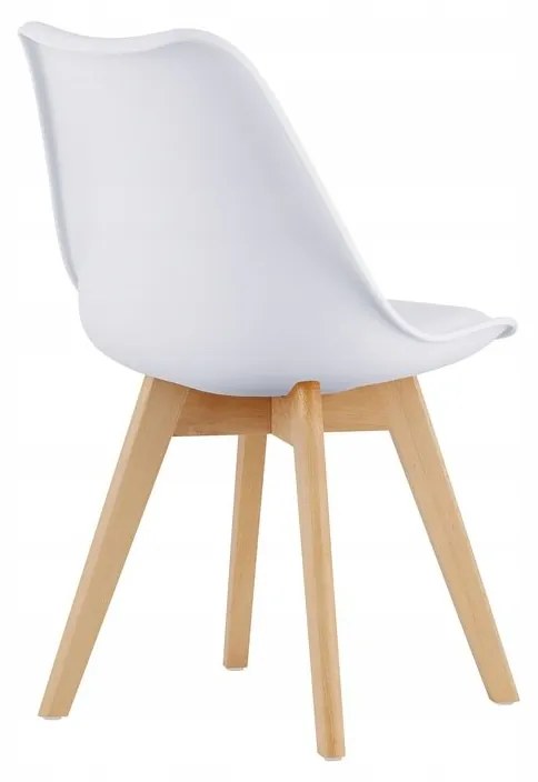 SUPPLIES BJORN Jedálenská škandinávska stolička - biela farba