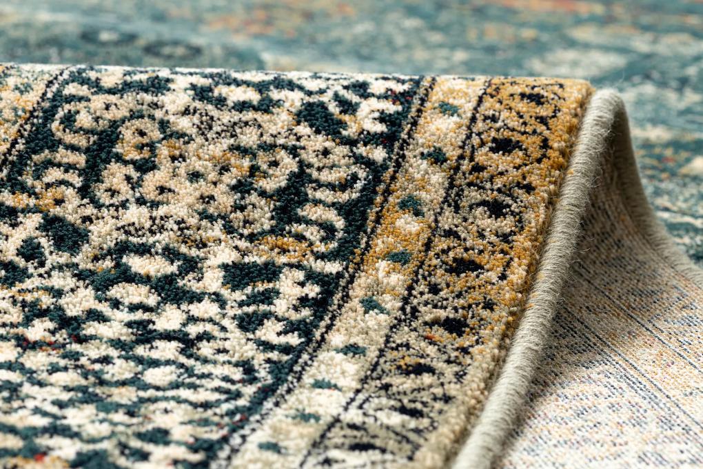 Vlnený koberec OMEGA MAMLUK Rozeta vintage smaragd Veľkosť: 235x350 cm