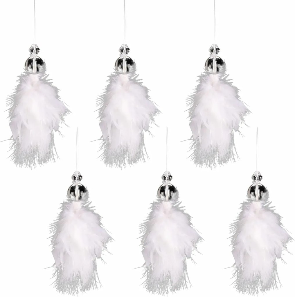 Závesný anjelik z peria, 17 cm