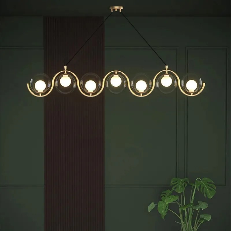 Toolight Toolight, stropné svietidlo 7xG9 APP1441-7CP, zlatá, OSW-01253