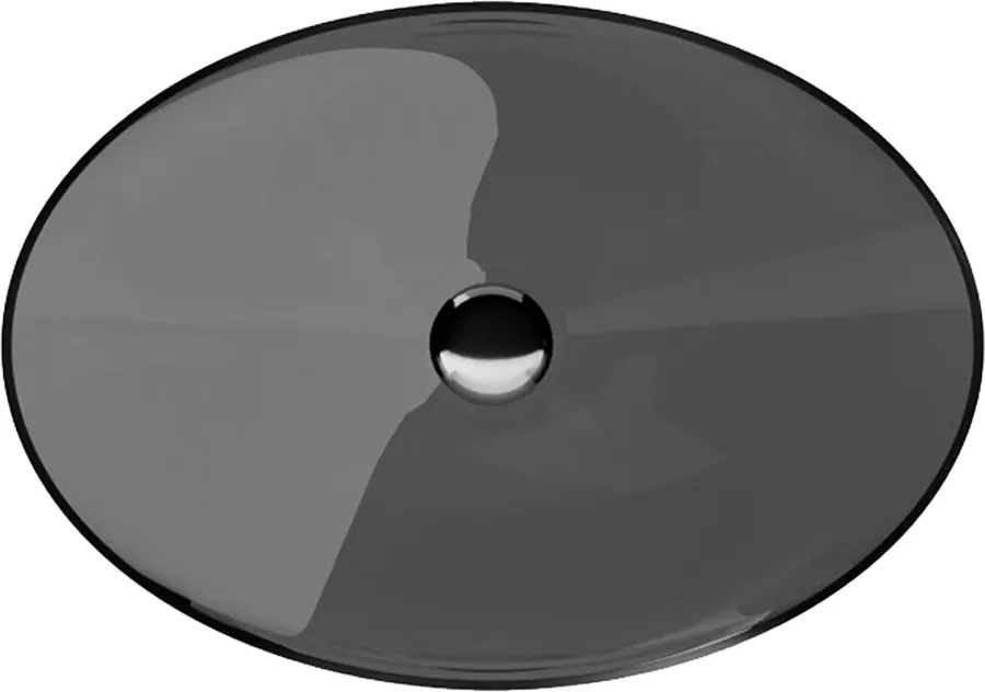 Besco Umývadlo na dosku zo syntetickej živice Anya 50x35 cm Carbon Grey s výpusťou Click-Clack BESCO-Typ výpuste: Click-Clack bez prepadu, čierna mat…
