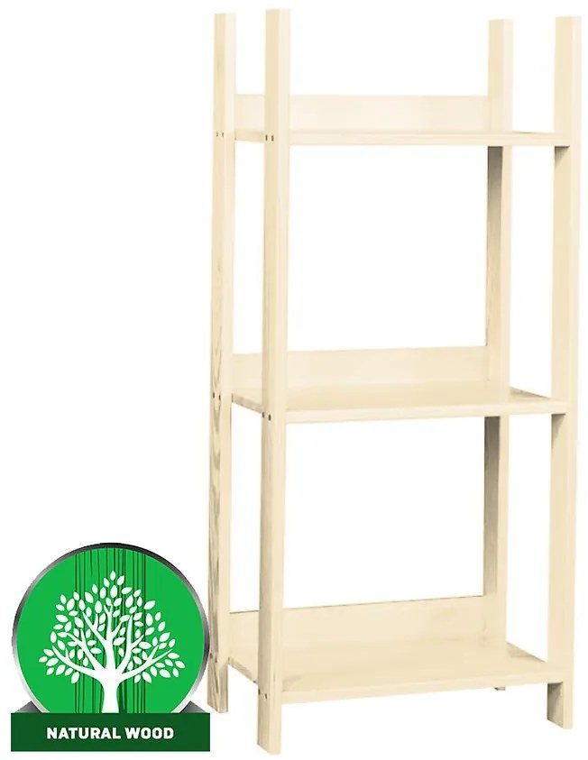 Regál eko nízky 120 borovica surová