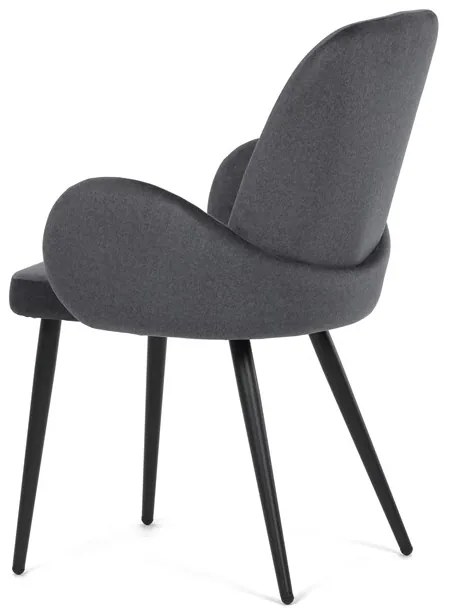 Autronic BONTEC Jedálenská stolička, šedá, zamatová látka, DCL-X7129 GREY2 Farba: Šedá