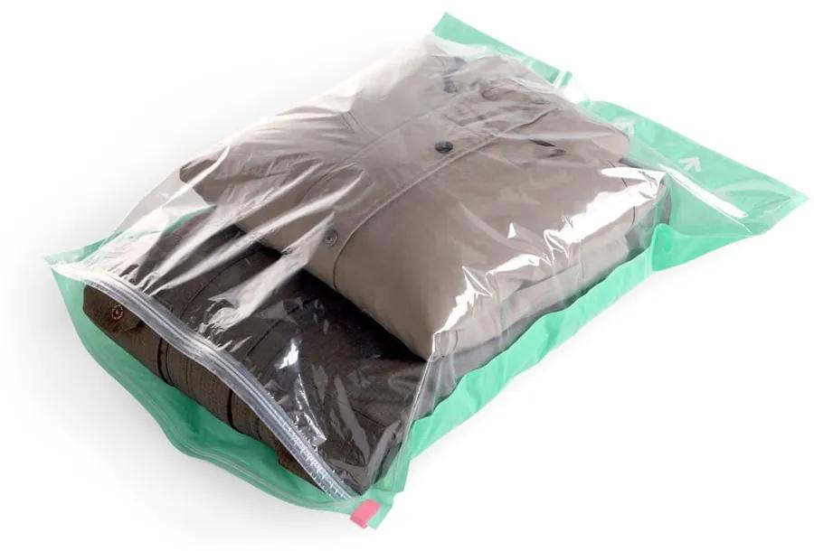 Sada 4 zrolovateľných vakuových úložných obalov na oblečenie Compactor Roll Up Vacuum Bags, 70 x 50 cm