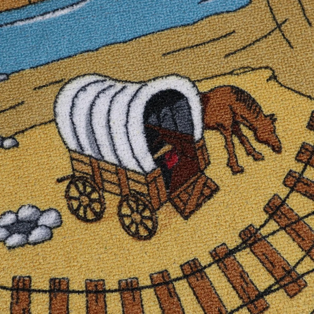 AladinWorld Expres, Detský kusový koberec Western štvorec, 200x200, viacfarebná, detská izba