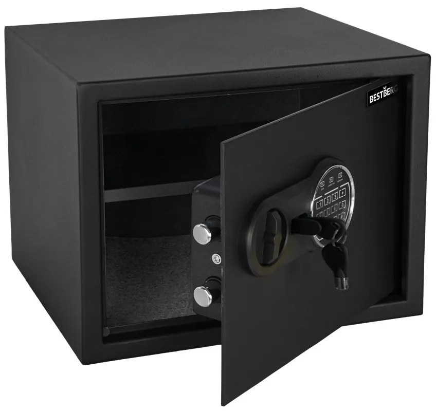 BestBerg BBSB-2C digitálny trezor / 30 x 38 x 30 cm / čierny