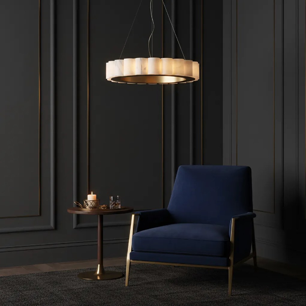 Toolight Toolight, LED stropné svietidlo 50cm, 27W, diaľkové ovládanie, APP1801-CP, zlatá matná-imitácia kameňa, OSW-05979