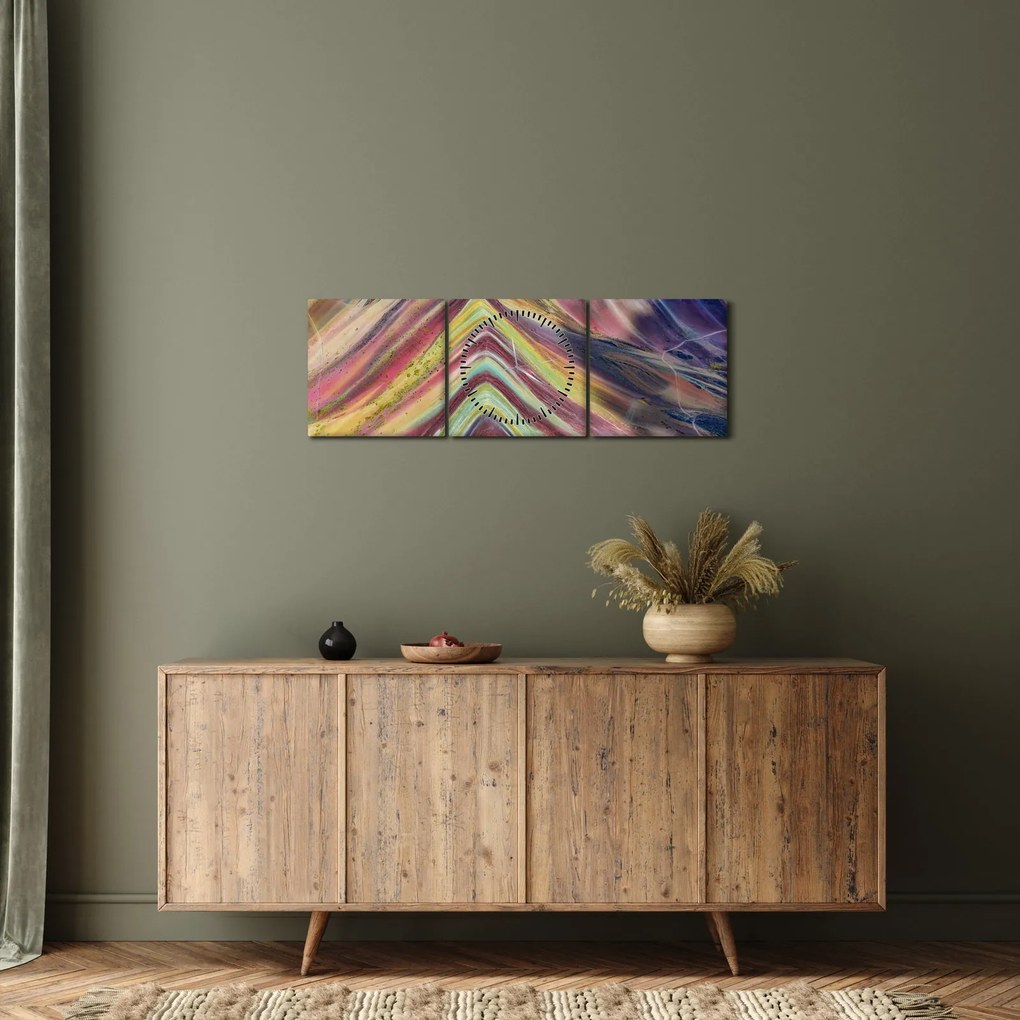 Obraz - Panoráma (s hodinami) (90x30 cm)
