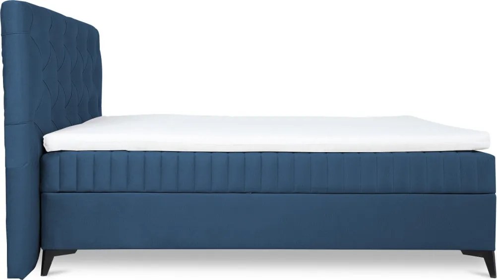 Posteľ Lusaka 180x200 cm, námornická modrá látka