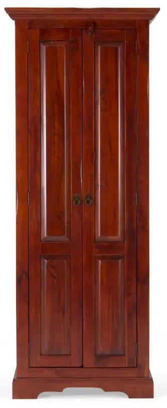 furniture-nabytek.cz - Masívna šatníková skriňa Catana z borovice, lakovaná, hnedá – 75×44×190 cm