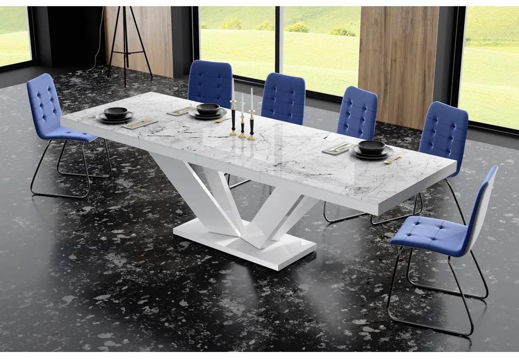 Luxusný rozkladací jedálenský stôl VIVA 2 mramor