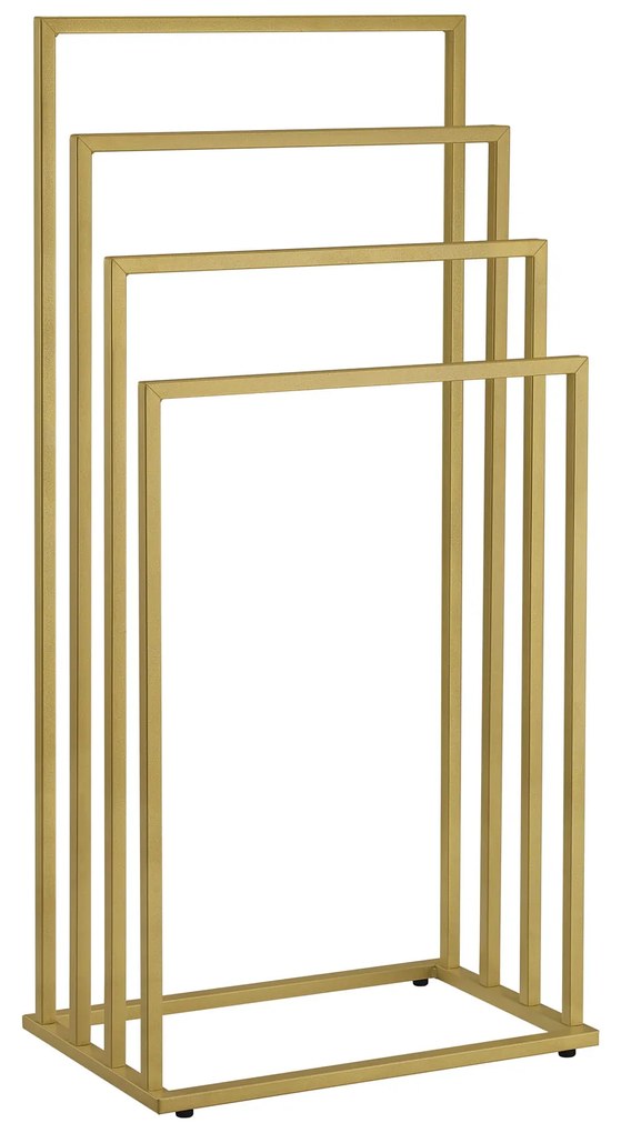 Stojan na uteráky LINESTRO kovový so 4 ramenami 93x45cm, zlatý