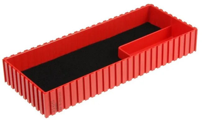 Plastová krabička na mikrometer 35-250x100 mm, červená