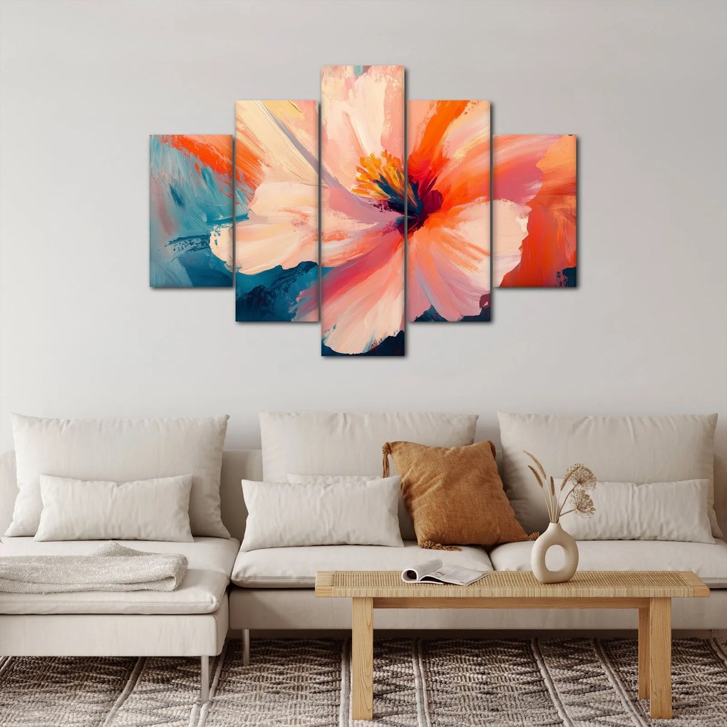 Obraz - Maľovaný kvet (150x105 cm)