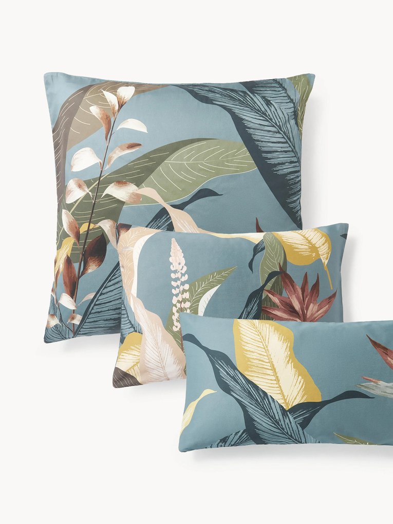 Obliečka na vankúš z bavlneného saténu Flora