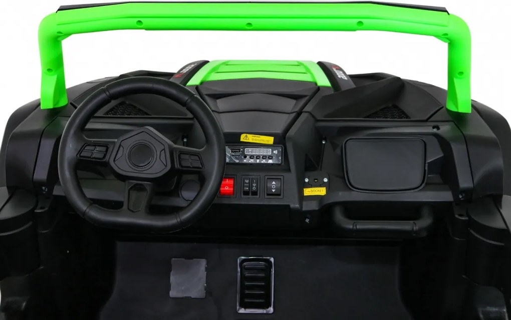 Ramiz Buggy ATV Racing pre 2 deti Zelená + pohon 4x4 + diaľkové ovládanie + pomalý štart + MP3 LED